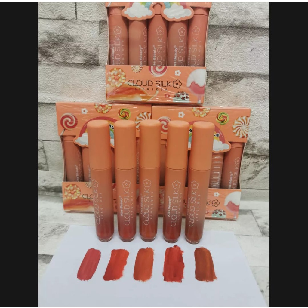 [SET ISI 5] Lipgloss Kiss Beauty Cloud Silk