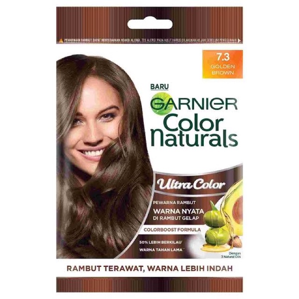 No. 7.3 Golden Brown - Garnier Shampoo Shacet Pewarna Rambut Alami