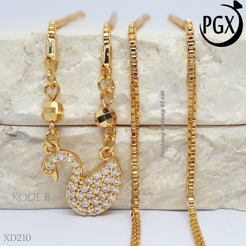 PGX Kalung Wanita Xuping Aksesoris Fashion Perhiasan Lapis Emas Premium - XD210