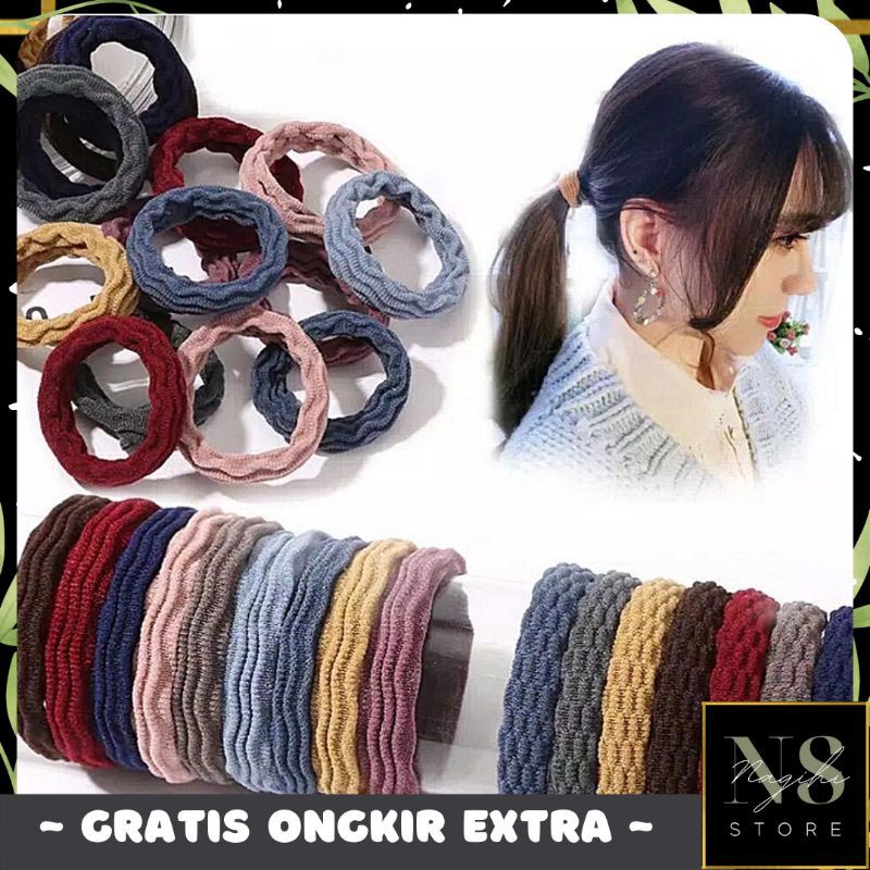 IKAT RAMBUT KOREA KARET RANDOM COLOUR MURAH