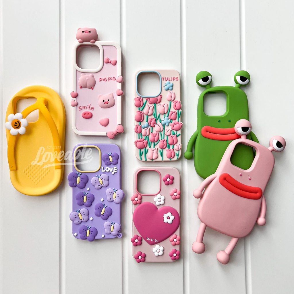 3d silicone gardenia all pattern case iphone for 13 - 14 pro max