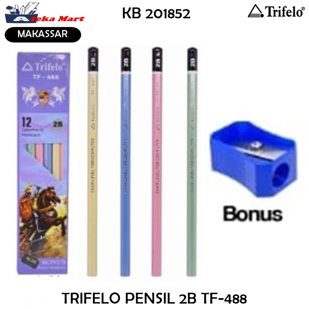 

[BOX/12 PCS] TRIFELO PENSIL 2B TF-488