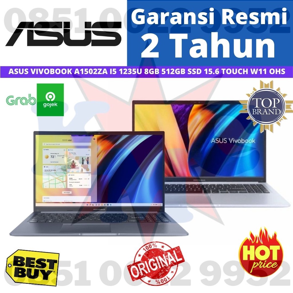 ASUS Vivobook 15 A1502ZA i5 1235U 8 GB 512GB 15.6&quot; TOUCH Iris XE W11 OHS