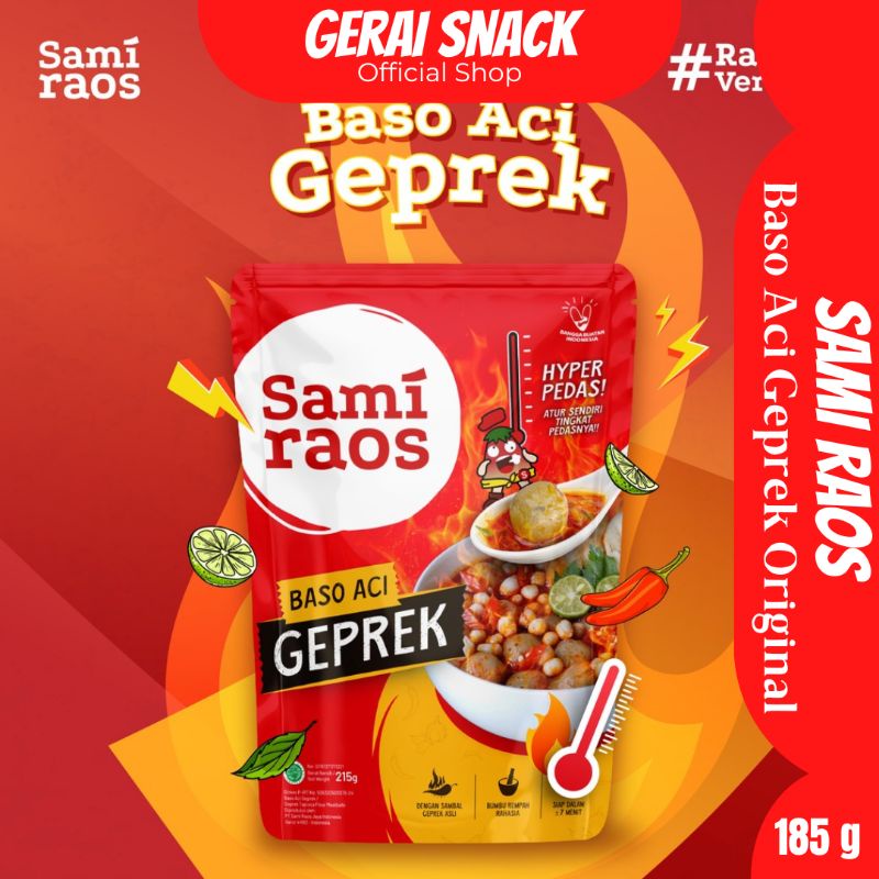 Baso Aci Geprek Sami Raos Pedasnya Juara Khas Garut Best Seller (240gr)