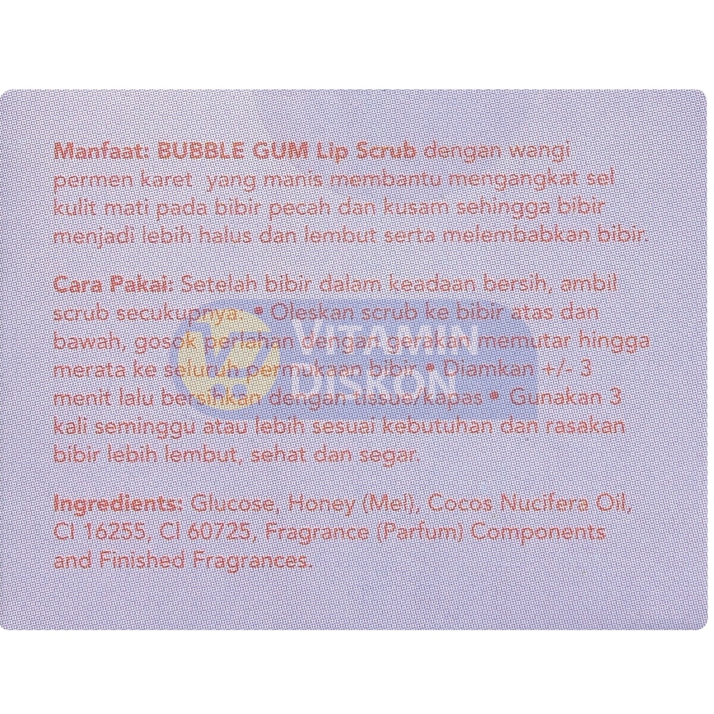 LIPLAPIN LIP SCRUB 15 GR | Membantu mencerahkan warna bibir yang kusam