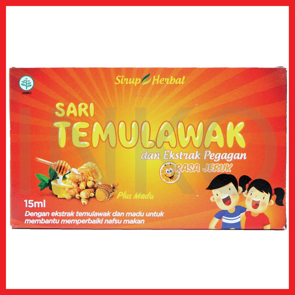

SARI TEMULAWAK DAN EKSTRAK PEGAGAN RASA JERUK PLUS MADU 12X15ML