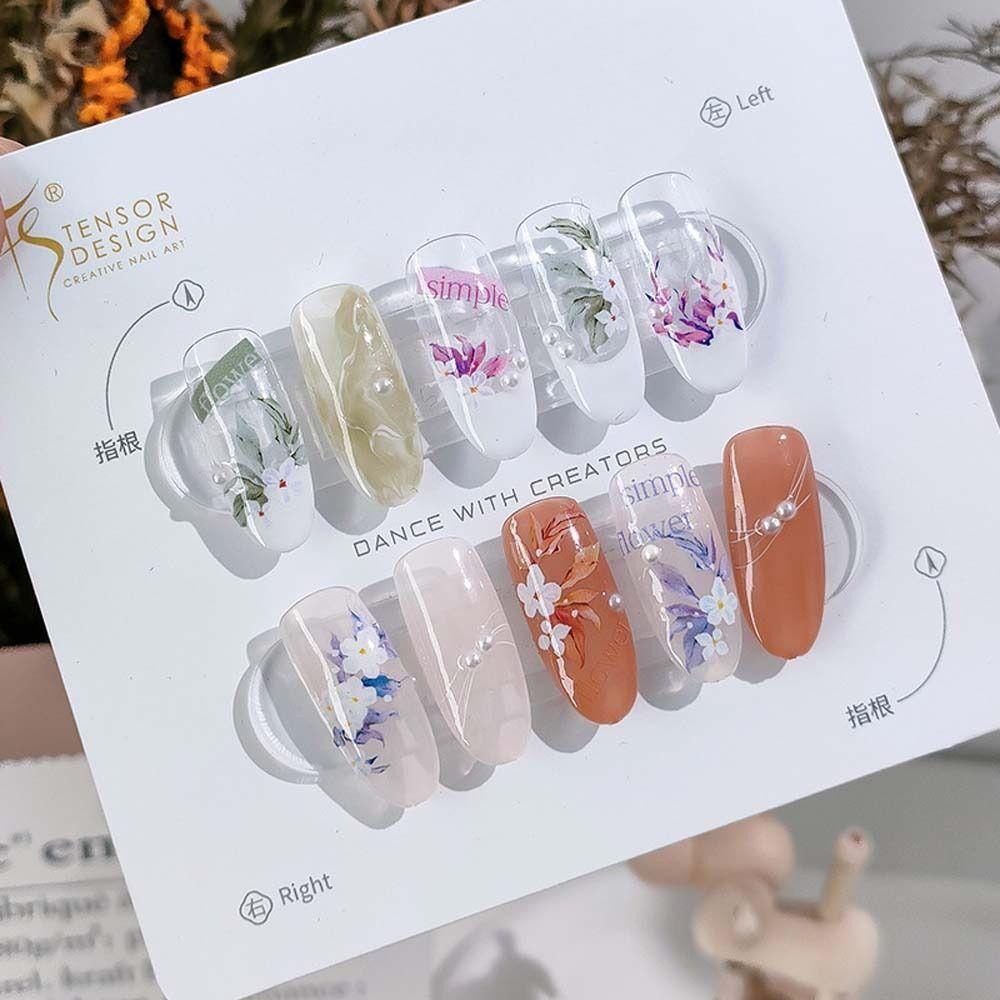 Mxbeauty Stiker Kuku Motif Bunga / Pohon / Kaktus Untuk Dekorasi Nail Art / Manicure