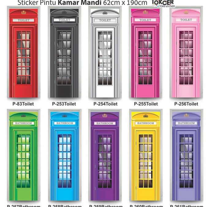 Stiker Pintu Kamar Mandi BOX LONDON