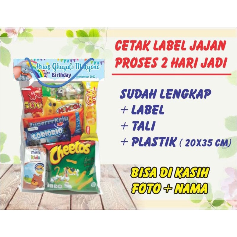 

PLASTIK SNACK ULANG TAHUN - BISA DI Kasih nama dan TAMBAH FOTO