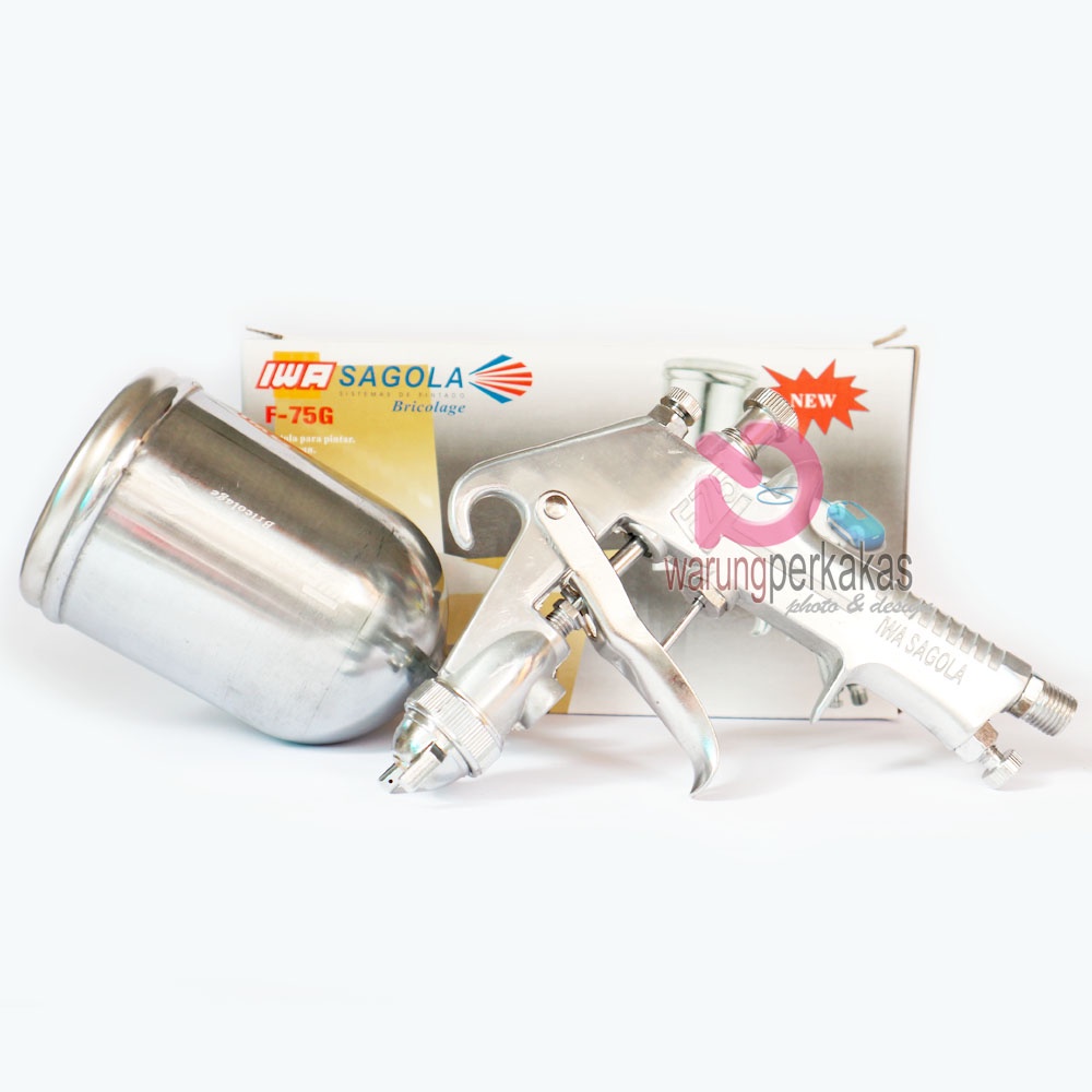 IWA Spray Gun Sagola F75G - Spray Gun Tabung Atas 400cc