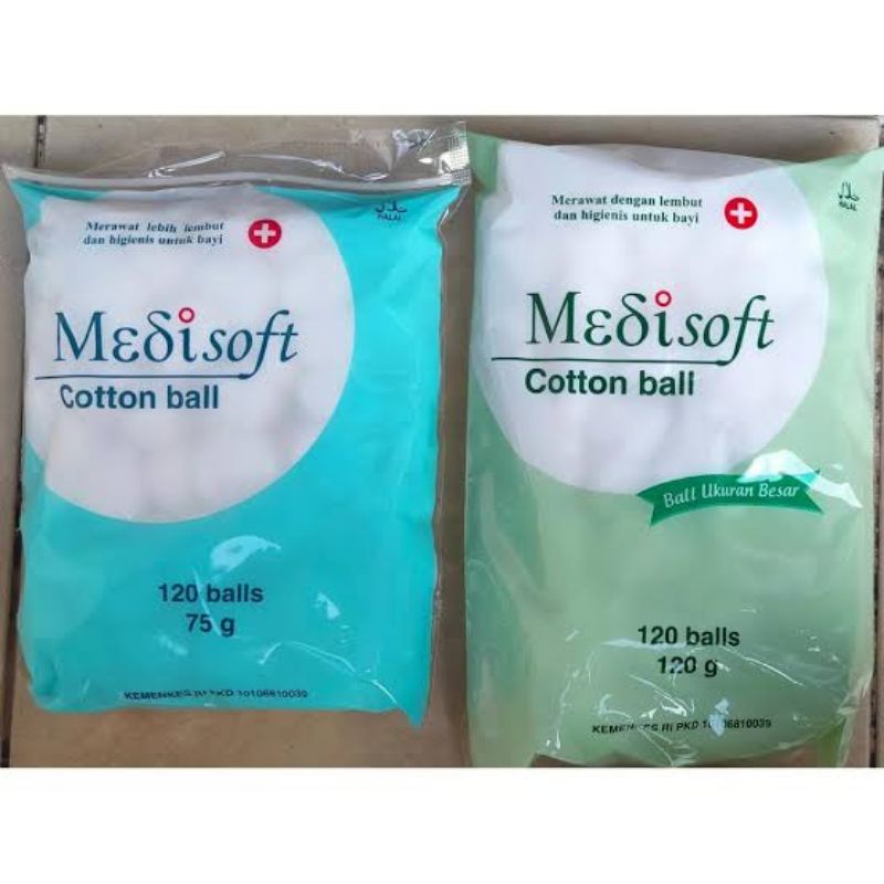 Cotton Ball Medisoft / Kapas / Medisoft Kapas Bulat / Cotton Ball Big Size 120 balls / Kapas Bayi