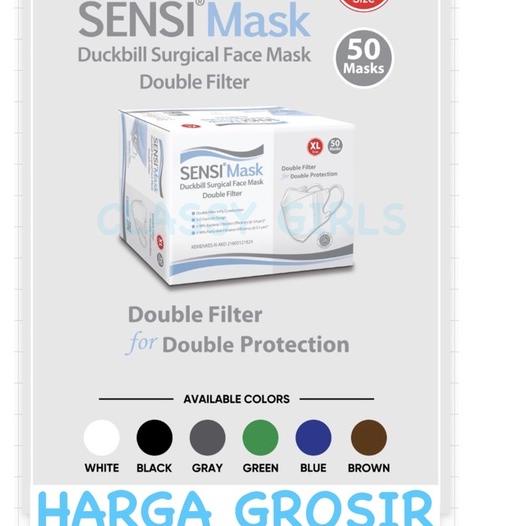 Flash Sale MASKER SENSI DUCKBILL XL SURGICAL DOUBLE FILTER MIX 5 WARNA  ホ