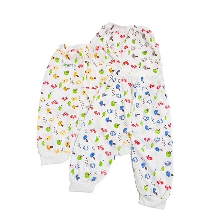PAKET isi 3 pcs Celana Bayi Panjang print Size S M L XL