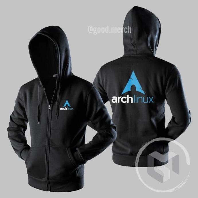Jaket Pria Arch Linux Sweater Distro Polos