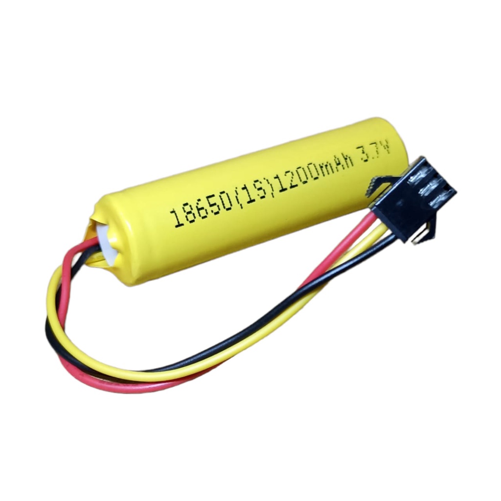 Baterai Mainan Anak/ RC / Baterai Speaker &amp; Elektronik Lainnya 1X 18650 1200mAh 3.7V Protektor BMS 1S 6A Soket Hitam 3 Pin