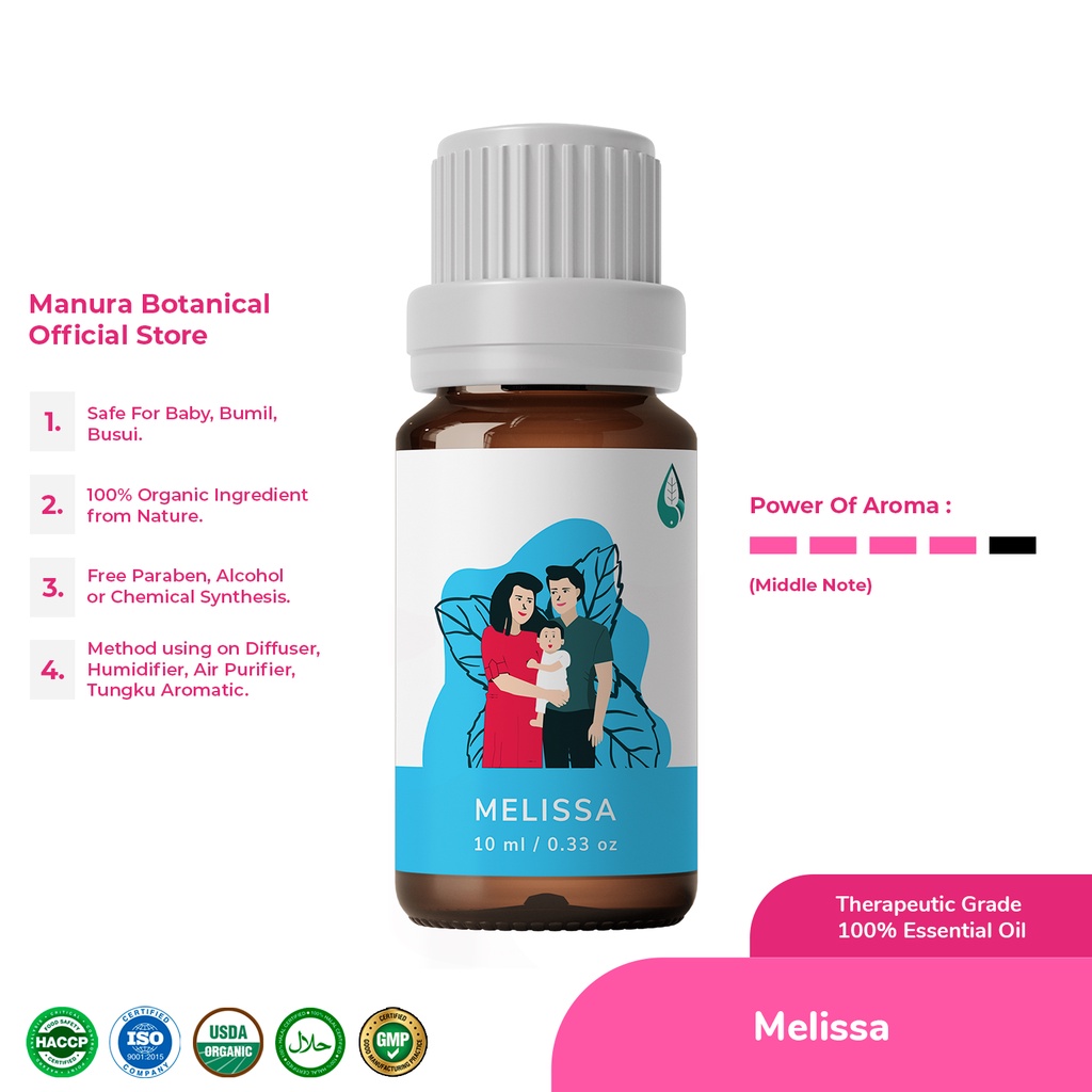 Manura Melissa Minyak Melissa Officinalis Slovenia Therapeutic Grade