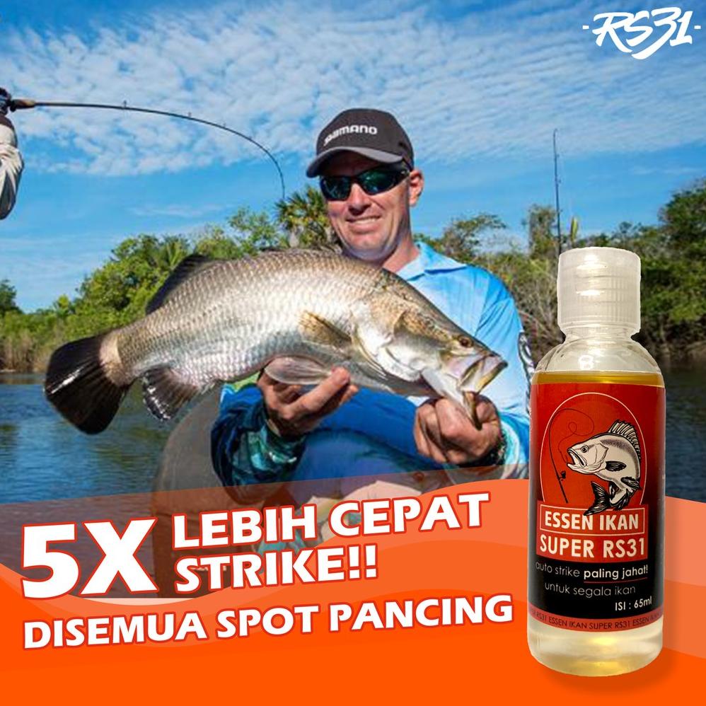 ESSEN IKAN SUPER RS31 AMPUH 65 ML- ESSENCE UNTUK SEGALA DI LAUT, TAMBAK, SUNGAI DAN BERBAGAI EVENT G