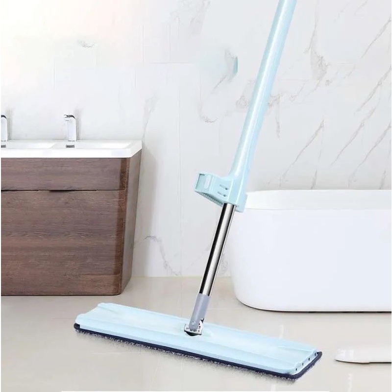 Pel Lantai Flat Mop -  Alat Pel Peras Praktis
