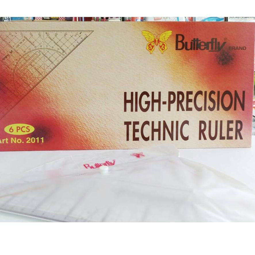 

Model Baru ル Penggaris Teknik Segitiga Pintar MOR / M+R Butterfly 30 cm High Precision