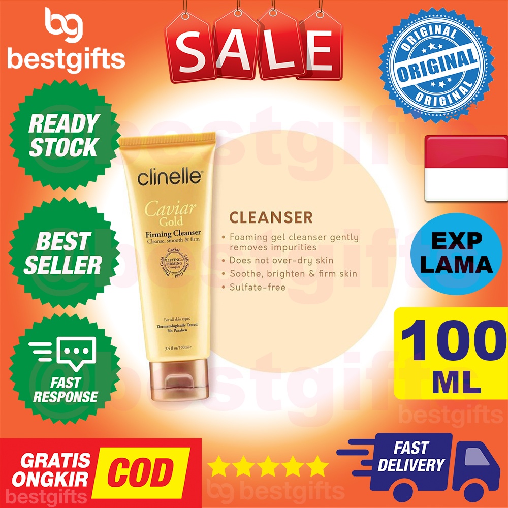CLINELLE CAVIAR GOLD FIRMING CLEANSER GEL PEMBERSIH WAJAH 100 ML
