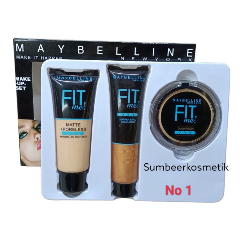 MAYBELLINE FIT ME MAKEUP SET (3in1 Liquid Makeup + Concealer)