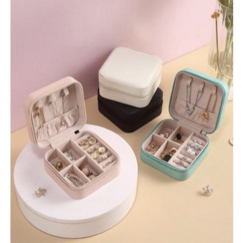 KOTAK PERHIASAN / Kotak Cincin Kalung Tempat Penyimpanan Jewelry Box Case Anting Cincin Aksesoris Serbaguna