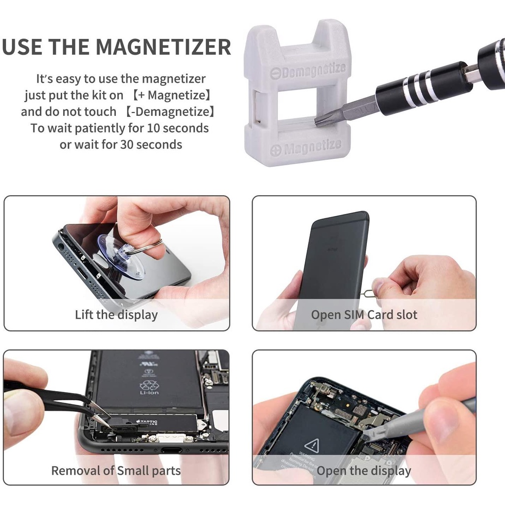 ISKU Obeng Set 122 in 1 obeng hp Multifungsi Alat Bongkar Mini Precision Untuk Smartphone Laptop Reparasi