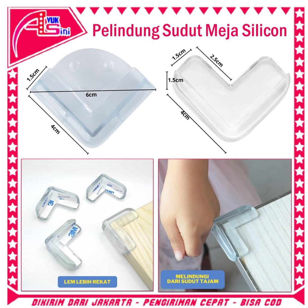 Jual As Pelindung Sudut Meja Kaca Silicon Pengaman Siku Karet