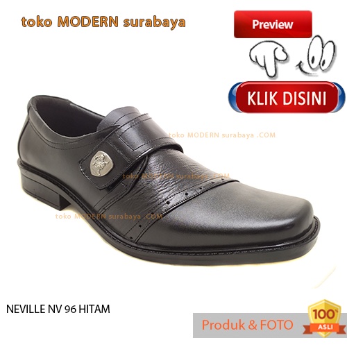 Sepatu pria sekolah sepatu pria pantovel casual NEVILLE NV 96 HITAM