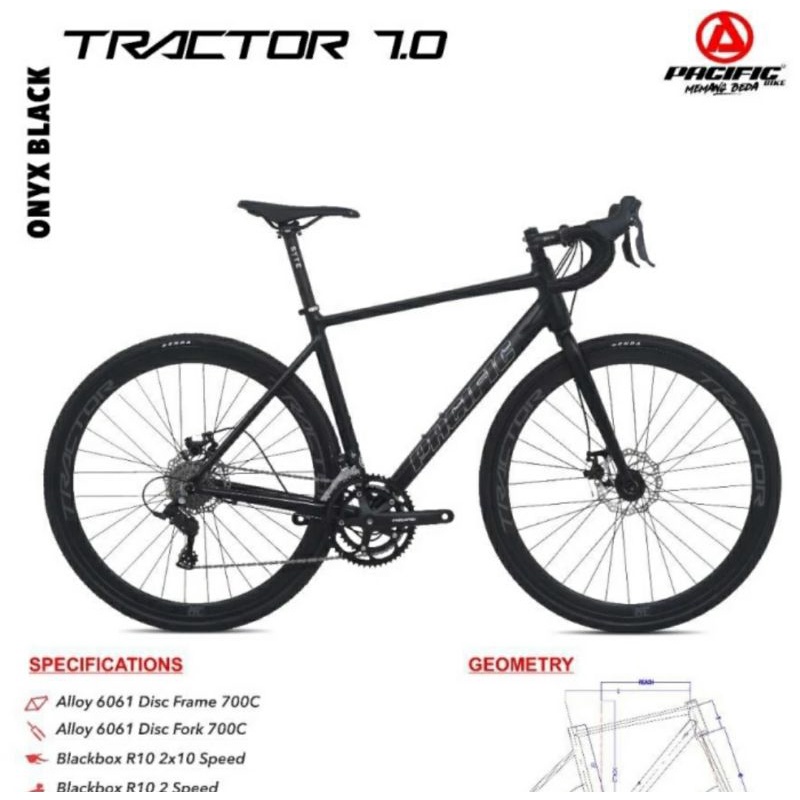 Sepeda roadbike PACIFIC TRACTOR 7.0 alloy 20 Speed  Disc Balap 700 C