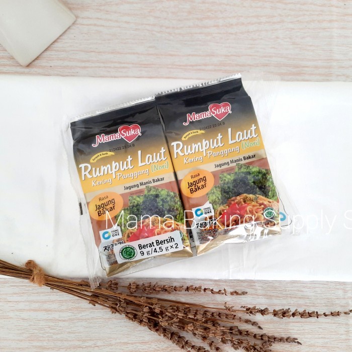 

MAMA SUKA Mamasuka Seaweed Rumput Laut Panggang JAGUNG BAKAR 2 x 4,5gr