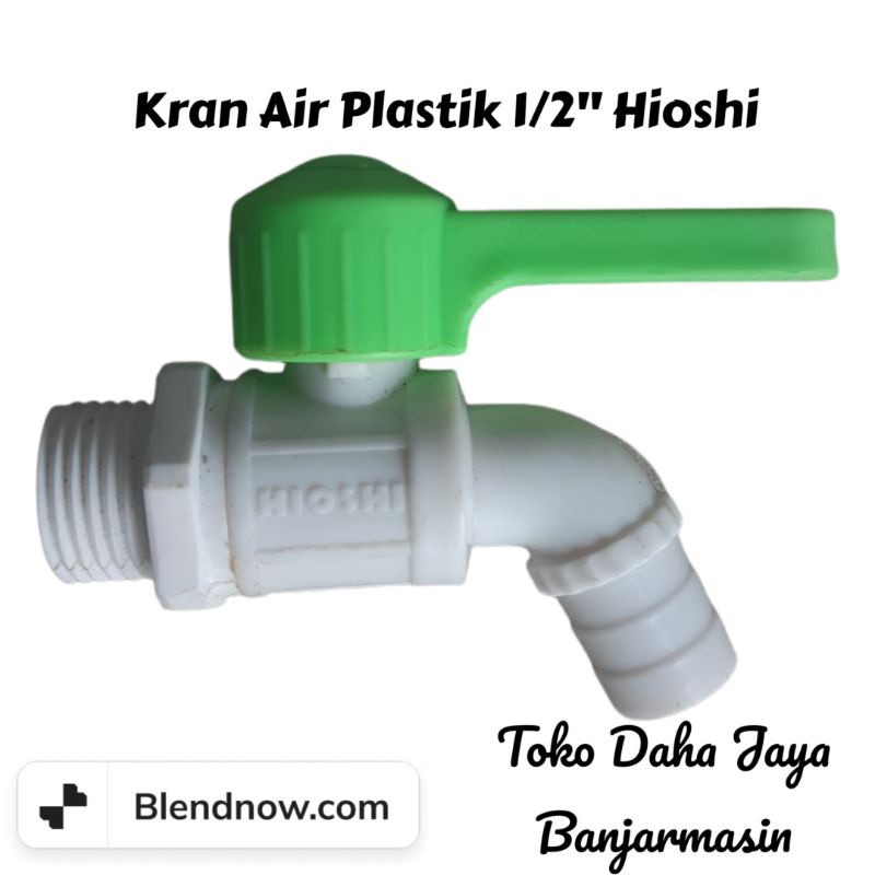 kran Air plastik hioshi 1/2 inci