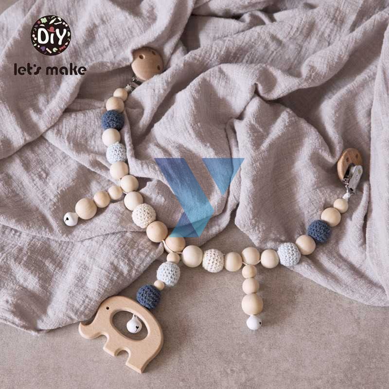Let's Make Mainan Anak Bayi Baby Teether Elephant Rattle Beads - JJ33 ( Al-Yusi )