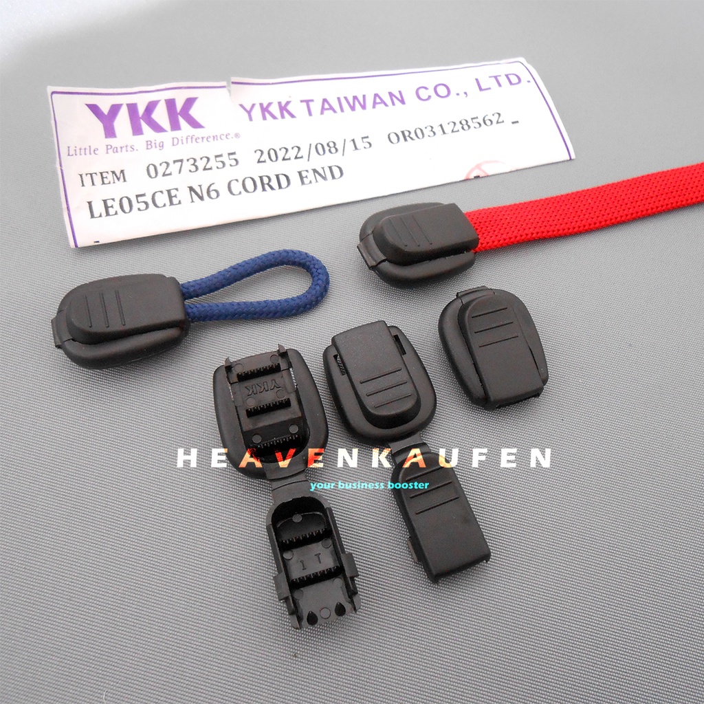 Stopper Ujung Tali Double Cord End YKK LE05CE High Quality Polyamide