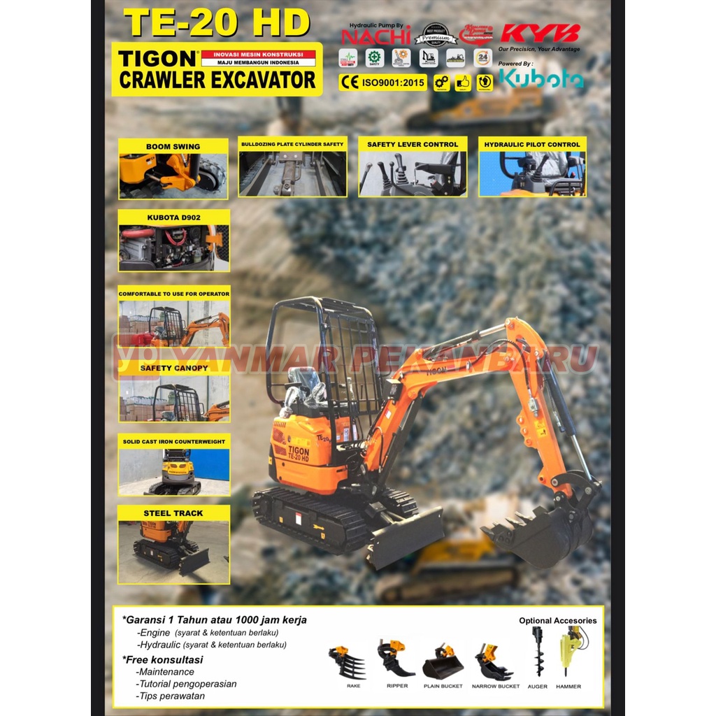 MINI EXCAVATOR TE 20 HD TIGON (BOOK FEE)