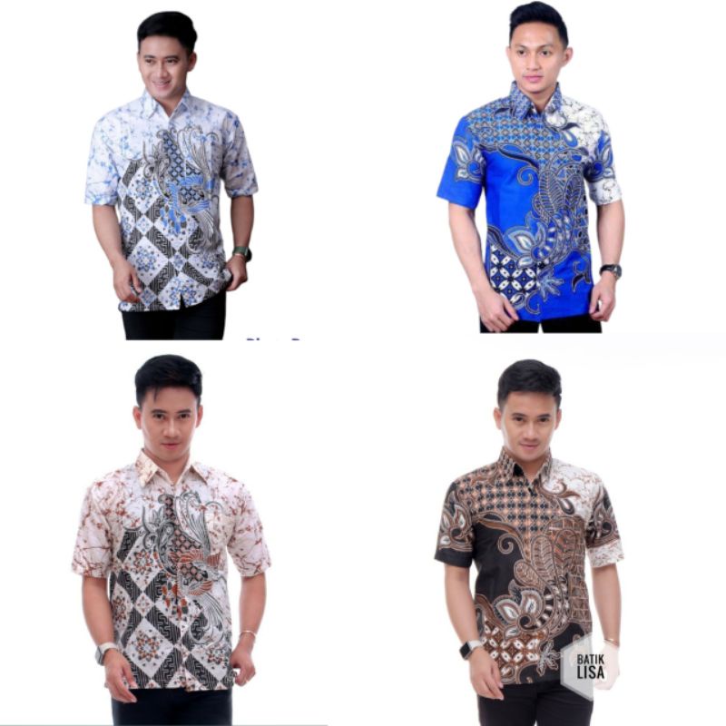 Baju Batik Pria Lengan Pendek Motif Anak Muda