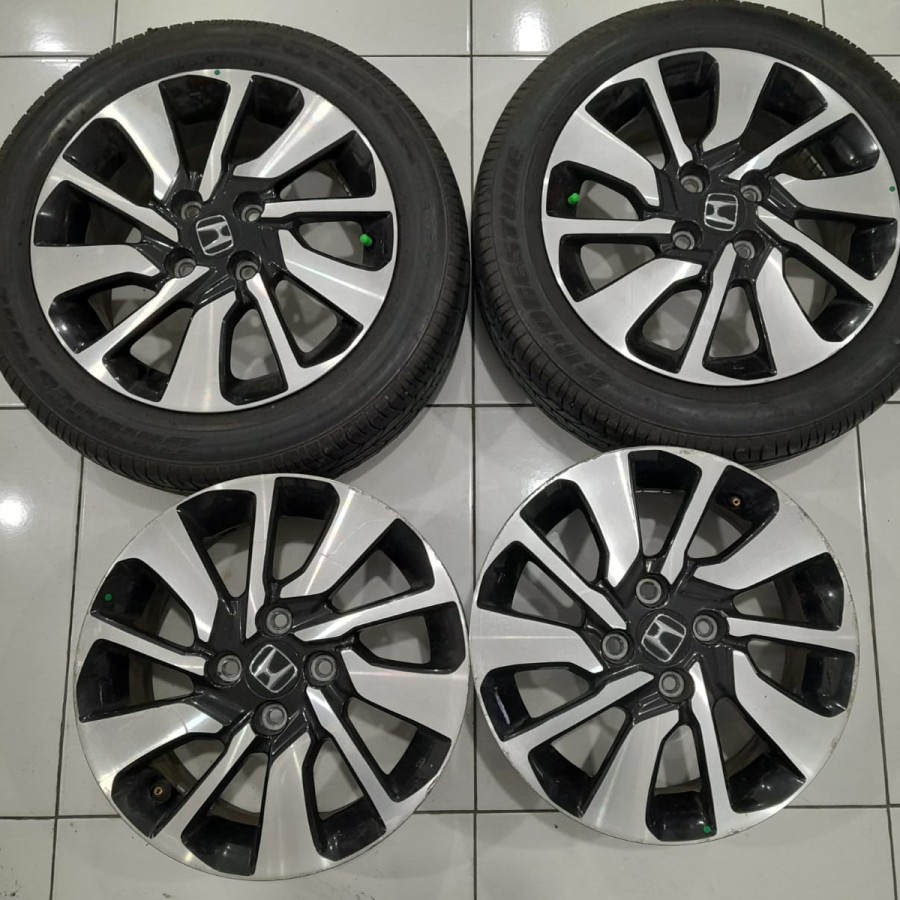 Velg Mobil Bekas Seken Ring 15 Baut 4 STD BRIO RS R15X6 4X100 ET50 BAN 185 55 R15