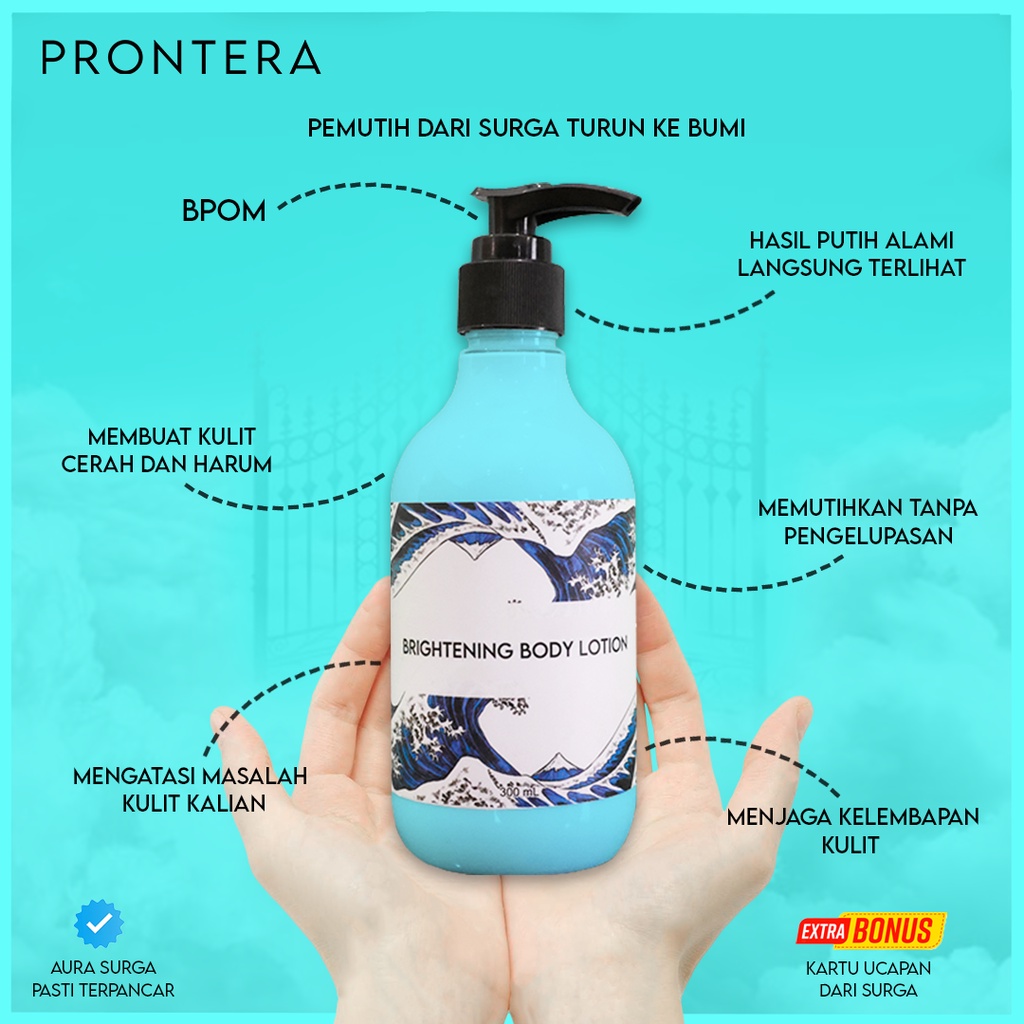 Prontera (Pemutih Dari Surga Turun Ke Bumi) Body Lotion Fresh Beauty with Niacinamide & Glutathione