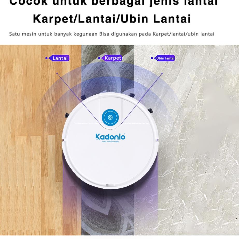Sale KADONIO Vacuum Cleaner Penyedot Debu Rumah Otomatis Kapasitas Besar Sapu Hisap Dan Geser 3 in 1