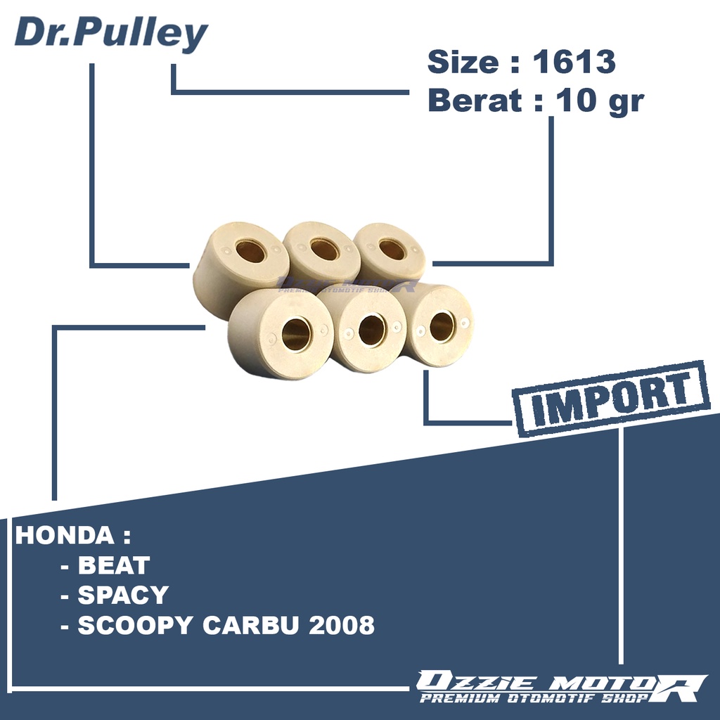 DR PULLEY 1613 ROLLER BEAT SPACY SCOOPY KARBU 8gr s/d 12gr