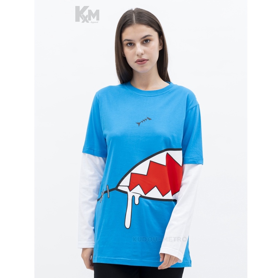 Longsleeve Double Layer Gawr Gura Blue Hololive