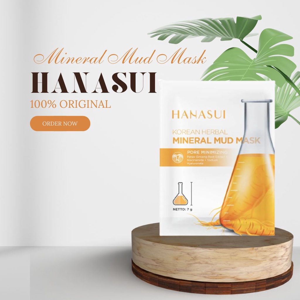 [BPOM] Hanasui Mineral Mud Mask - Korean Herbal (Masker Wajah) 100% Halal | CareMyBody.id