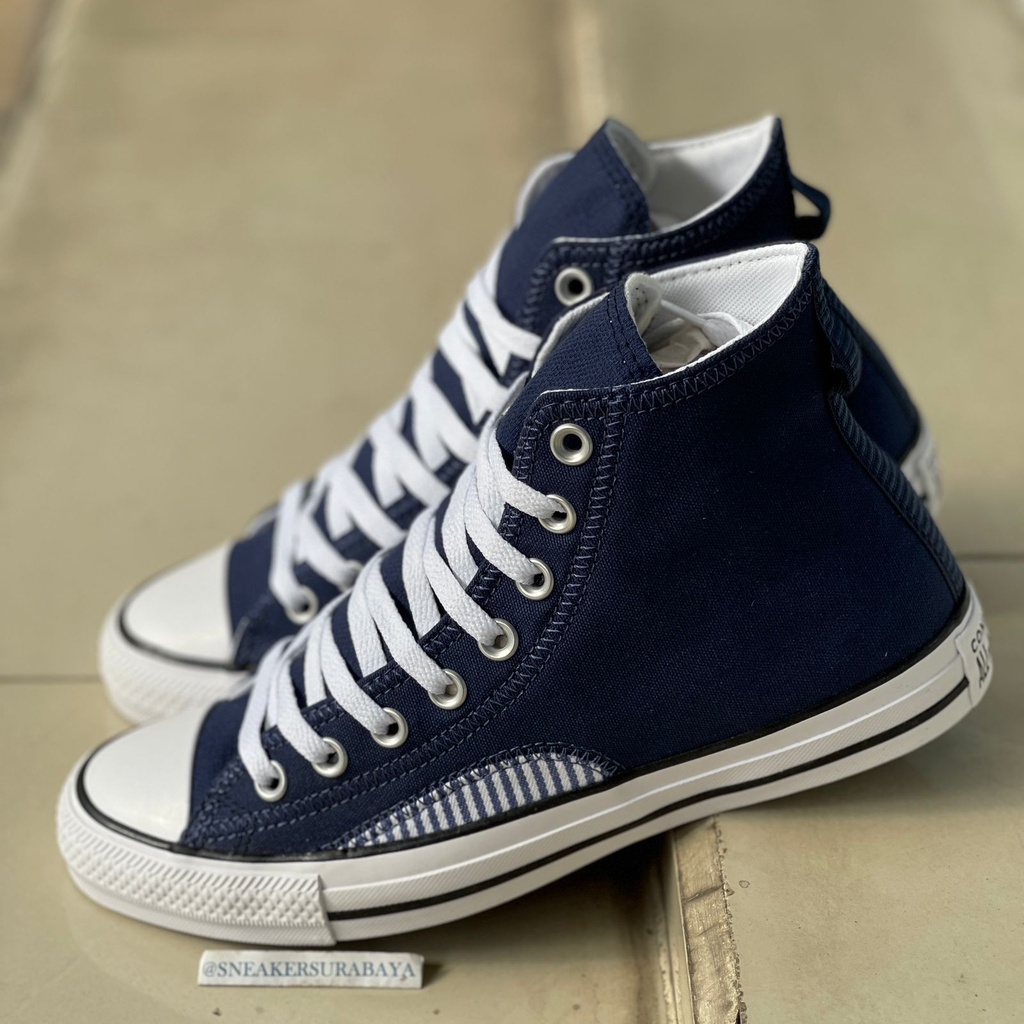 Converse CTAS HI Hickory Stripe Midnight Navy