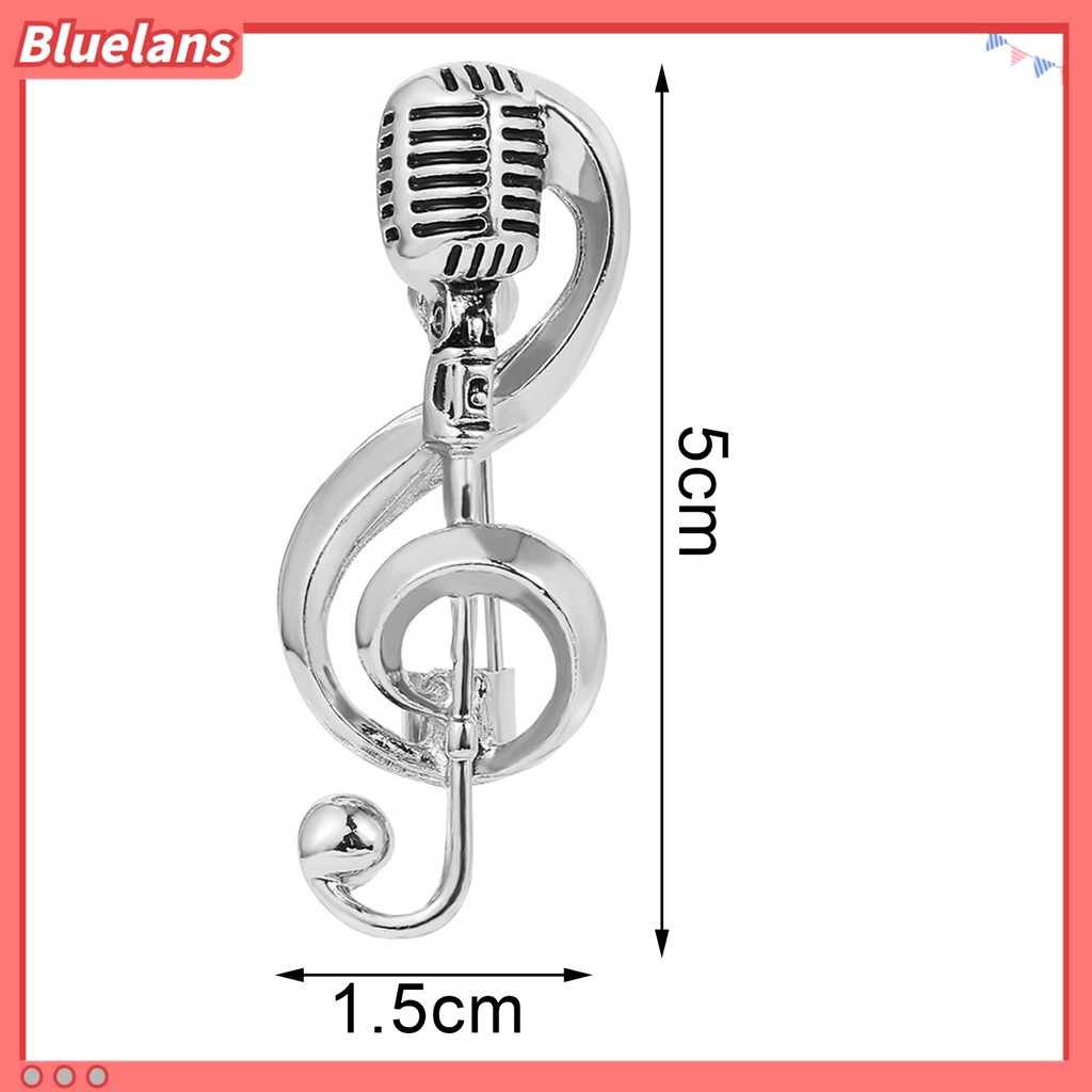 Bros Bentuk Mikrofon Bahan Alloy Warna Emas / Silver Untuk Pesta