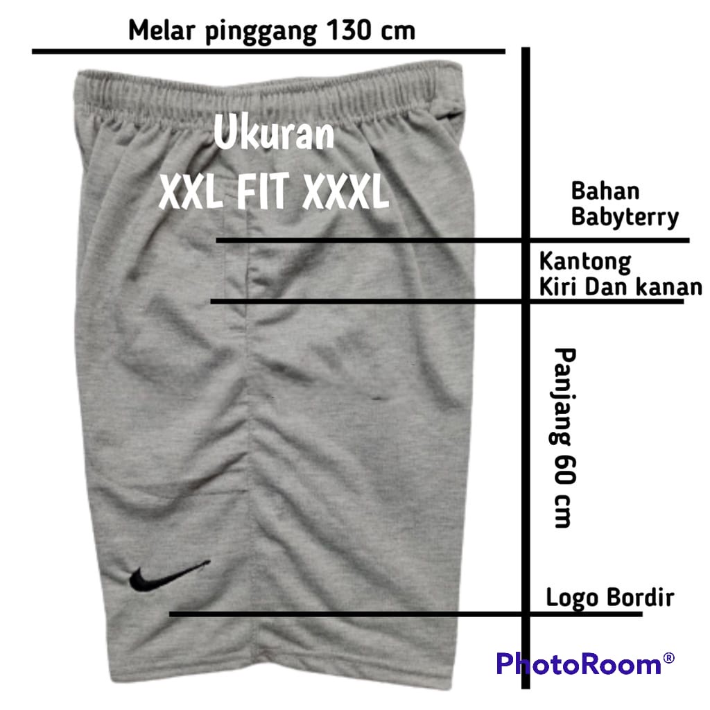 PAKET 2 Pcs / Celana Pendek Kolor Pria BIG SIZE  XXXL TEBAL