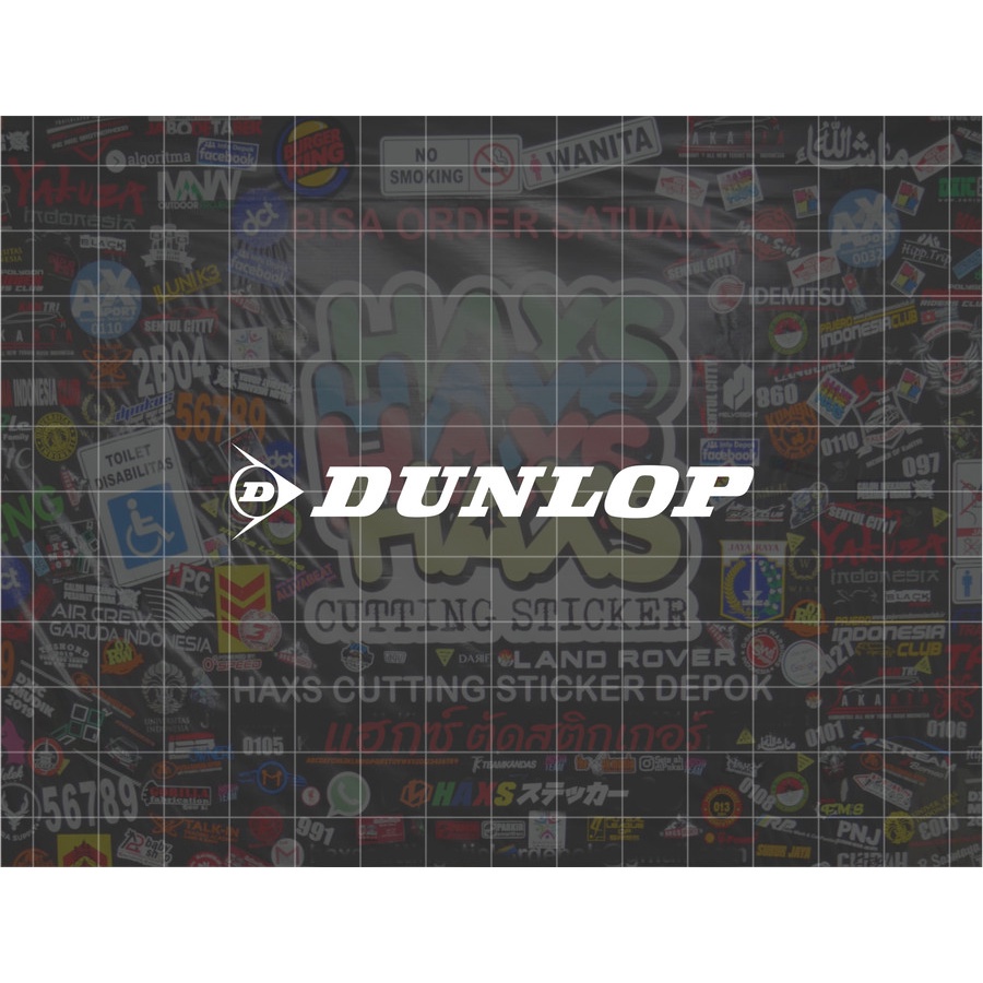 Cutting Sticker Dunlop Ukuran 8 Cm Untuk Motor Mobil