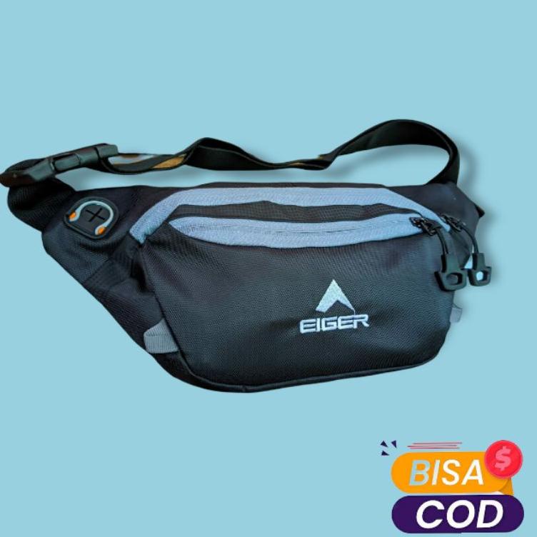 elu Tas Pinggang waistbag Tas Selempang eger1989 Waistbag Waterproof Hitam ♝ 88