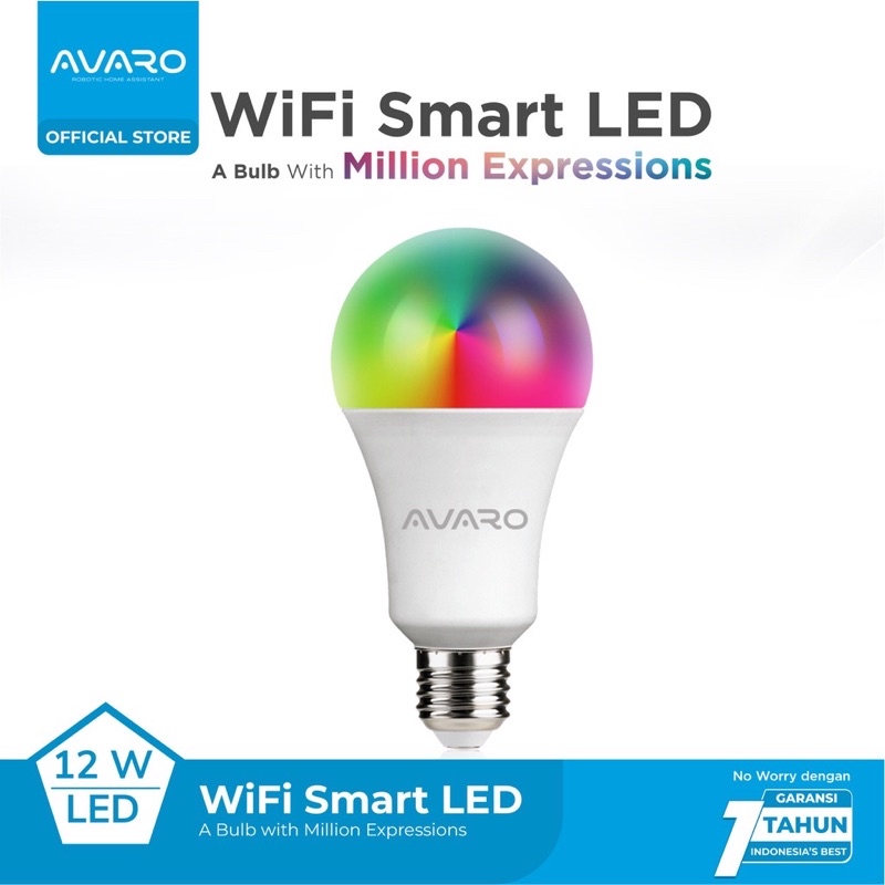 Avaro Smart LED LIGHT BULB RGBWW 9W 12W Wifi 10W Bluetooth Wireless IoT - Home Automation Smart Light Bulb Led