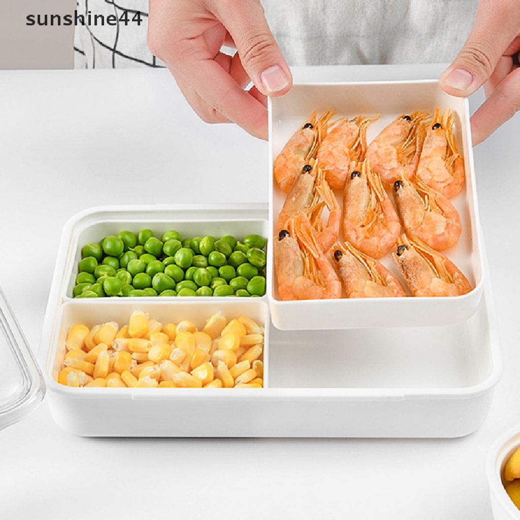 Sunshine Kotak Makan Bento Dengan Kompartemen Dapat Dilepas Untuk Microwave / Kulkas