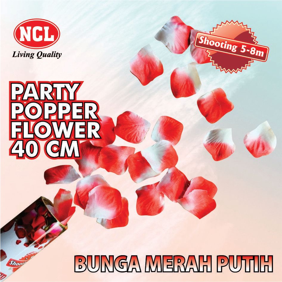 Confetti Popper 40 cm dari Bunga Plastik